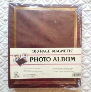 VTG Pioneer Magnetic Photo Album LM-100 100 Pages Burgundy NWT Pictures